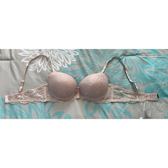 Women's Rene Rofe Push Up Pink Lace Underwire Bra #B21865H3 34C New No Tags - Picture 7 of 11